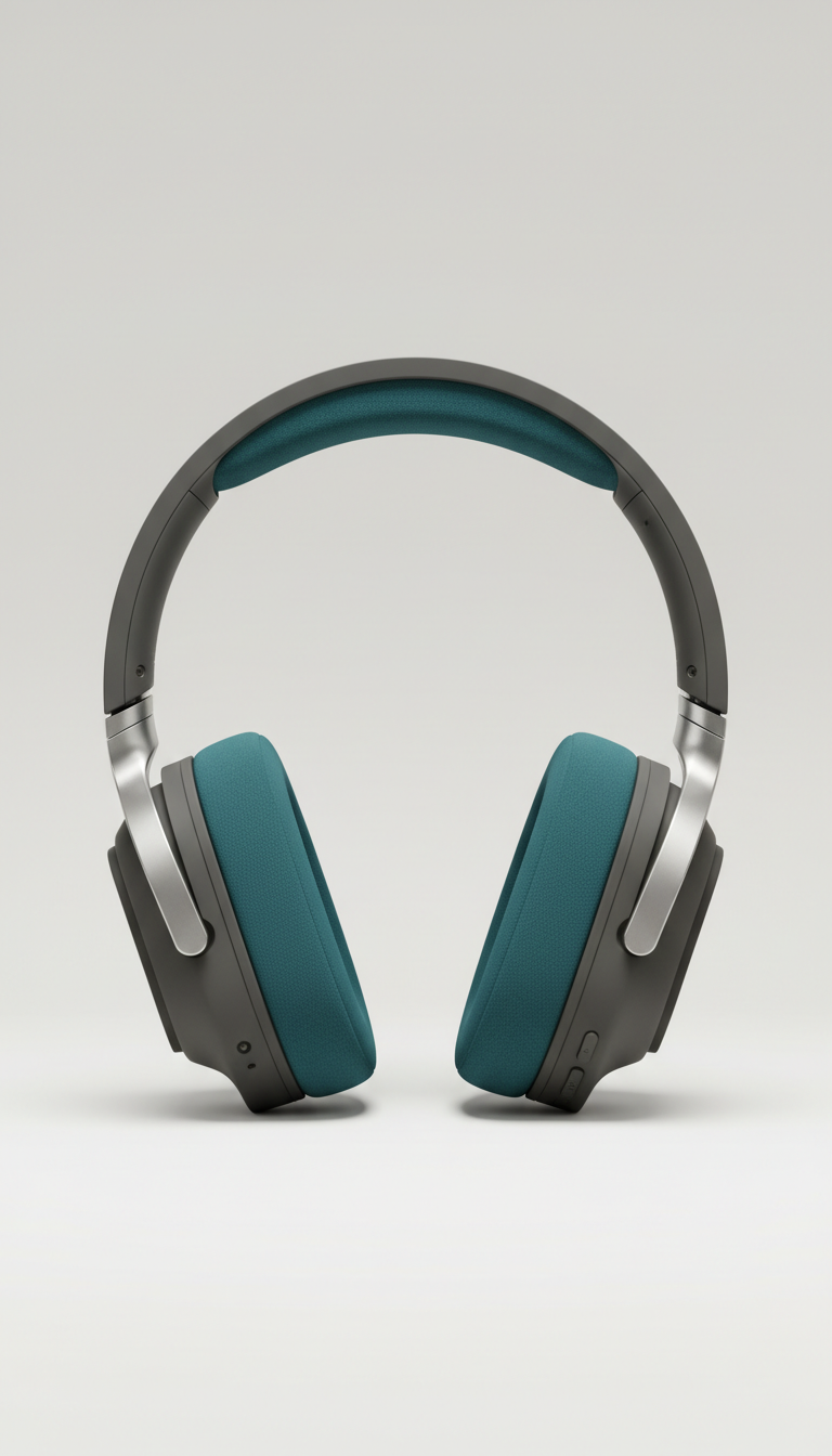 Wireless headphones with aluminum frame