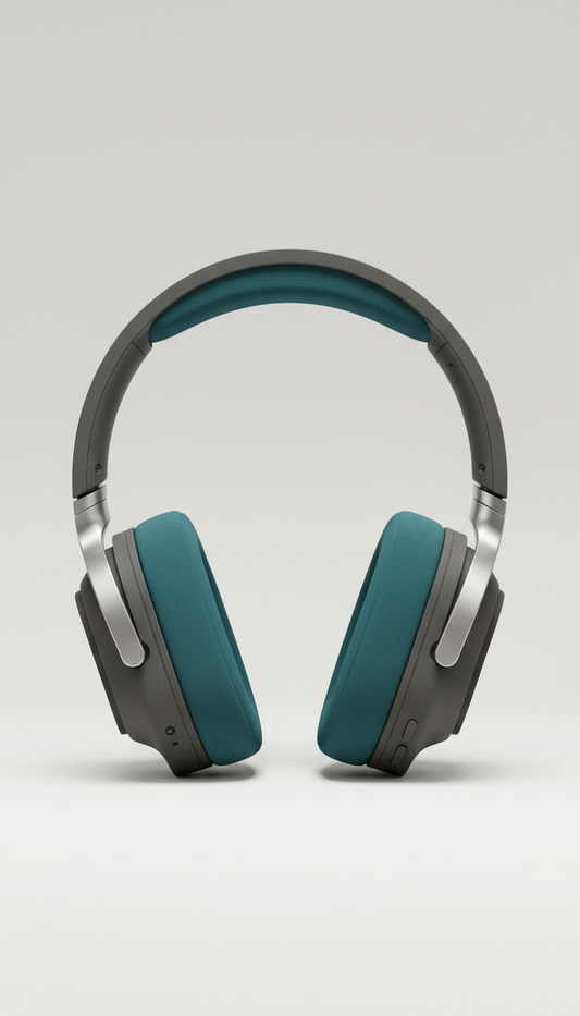 Wireless headphones with aluminum frame